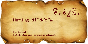 Hering Ádám névjegykártya